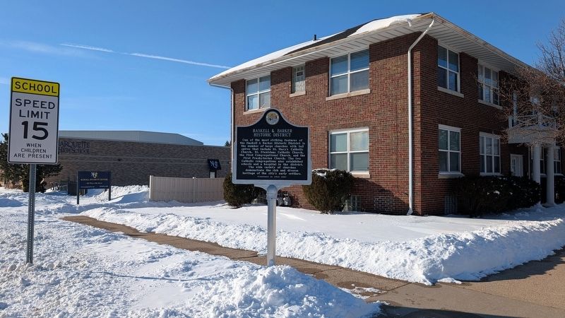 Haskell & Barker Historic District Marker in context image. Click for full size.