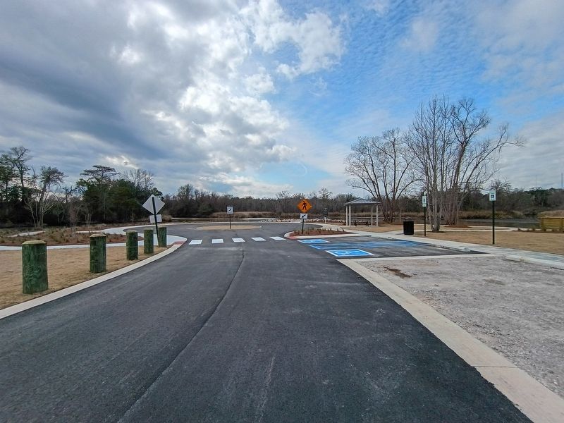 View driving in with parking and turnaround area. image. Click for full size.