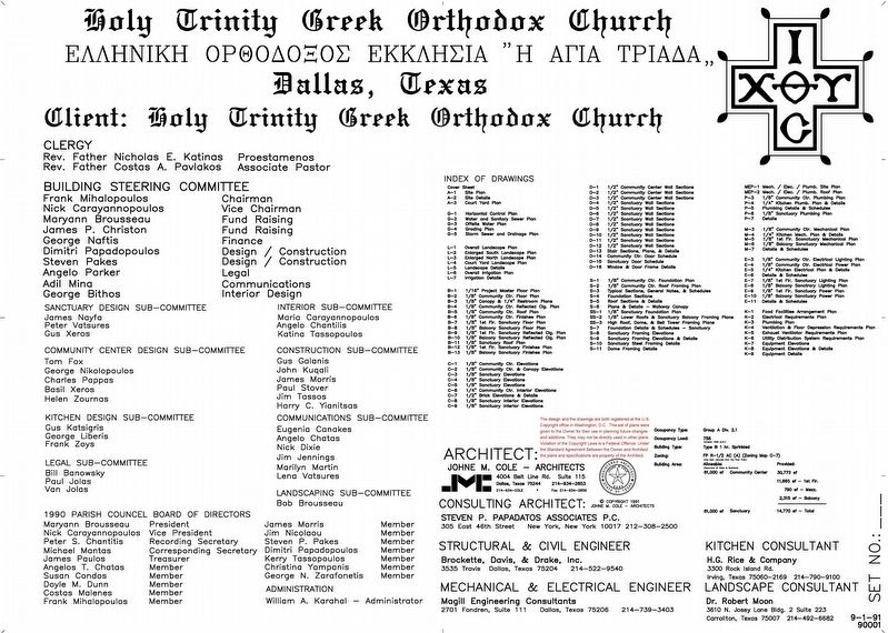 Architectural Drawings Front Sheet image. Click for full size.