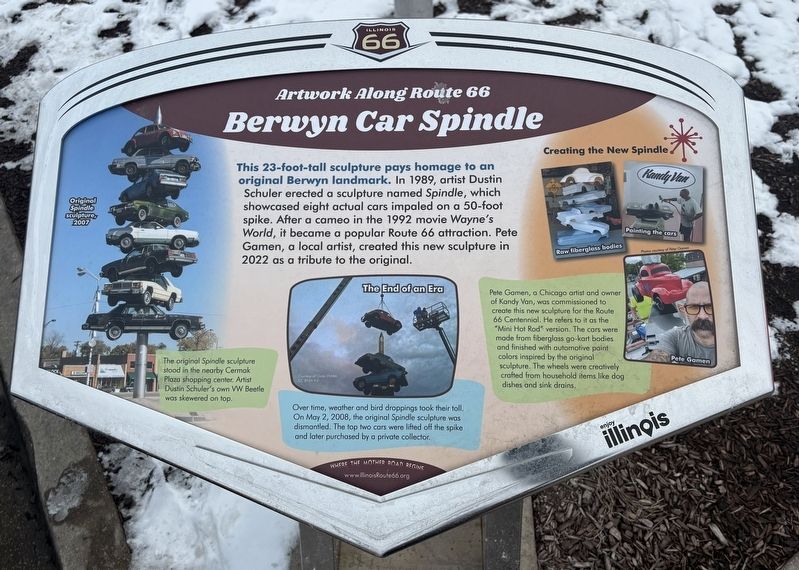 Berwyn Car Spindle Marker. Click for full size. Berwyn Car Spindle Marker image. Click for full size.