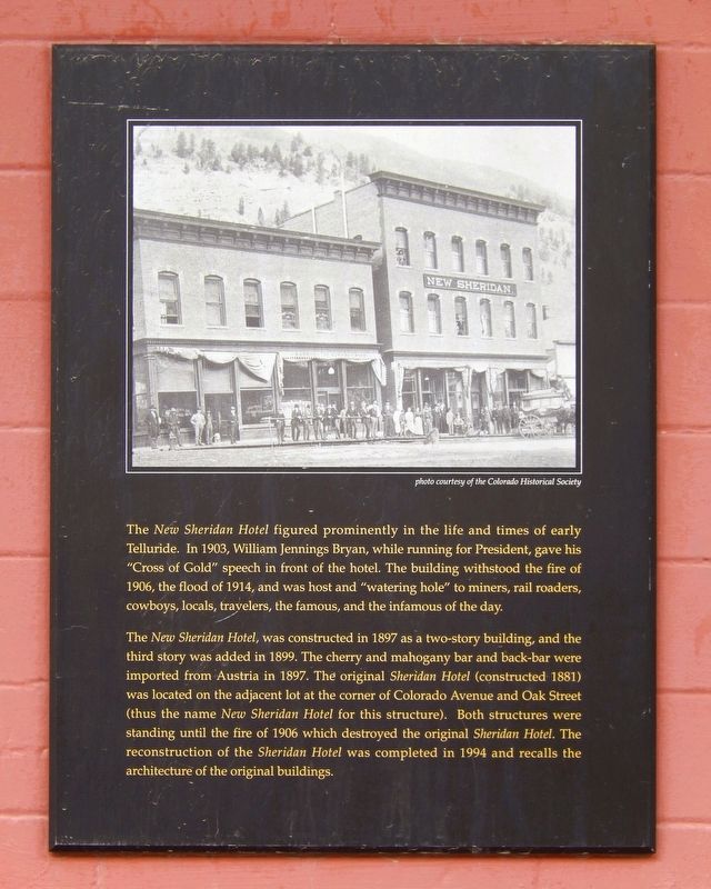 New Sheridan Hotel Marker. Click for full size. New Sheridan Hotel Marker image. Click for full size.