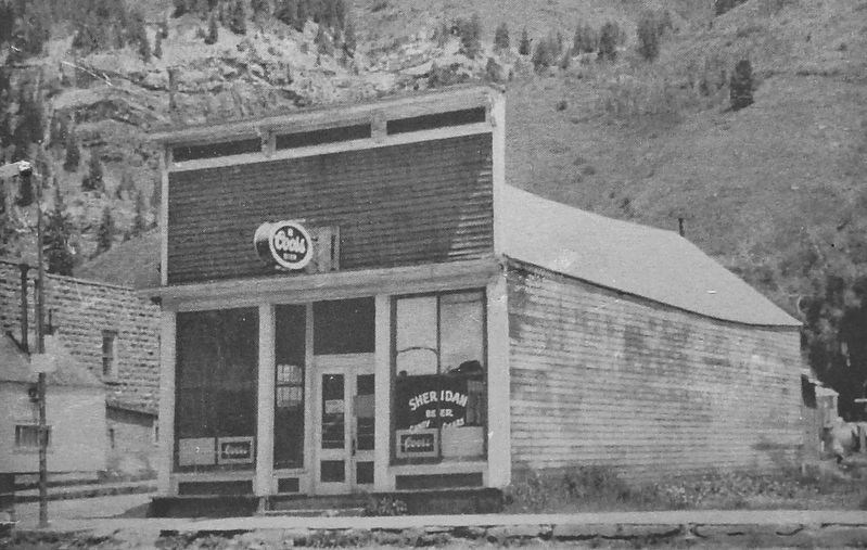 Marker detail: Sheridan Pool Hall, date unknown. Click for full size. Marker detail: Sheridan Pool Hall, date unknown image. Click for full size.