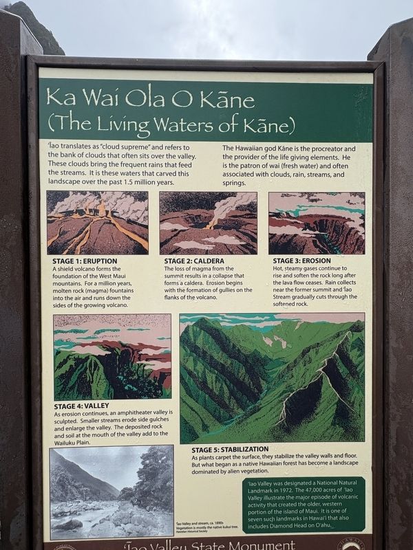 Ka Wai Ola O Kane (The Living Waters of Kane) Marker image. Click for full size.