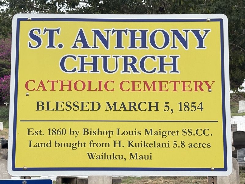 St. Anthony Church Catholic Cemetery Marker. Click for full size. St. Anthony Church Catholic Cemetery Marker image. Click for full size.