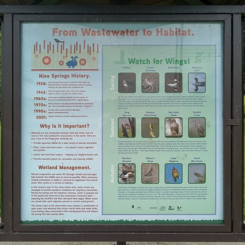 From Wastewater to Habitat marker. Click for full size. From Wastewater to Habitat marker image. Click for full size.