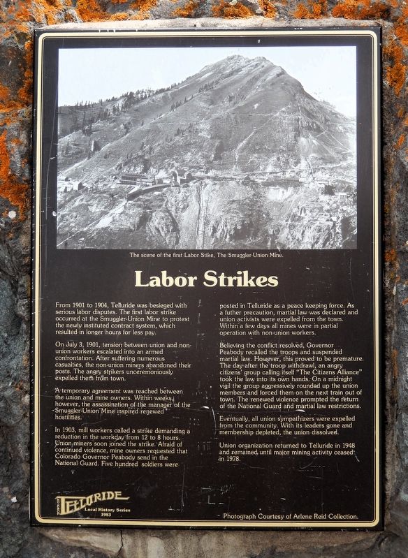 Labor Strikes Marker. Click for full size. Labor Strikes Marker image. Click for full size.