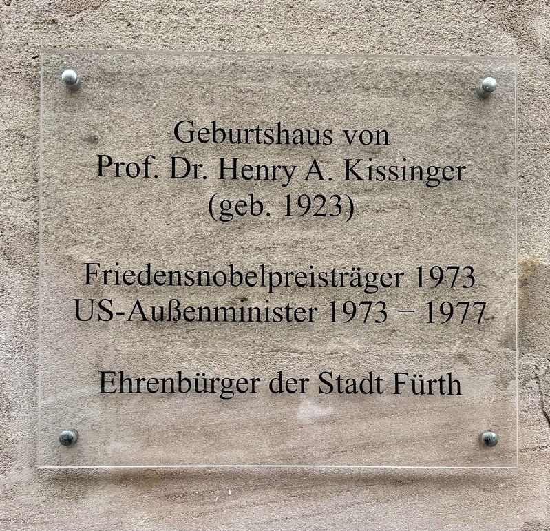 Dr. Henry Kissinger Marker. Click for full size. Dr. Henry Kissinger Marker image. Click for full size.
