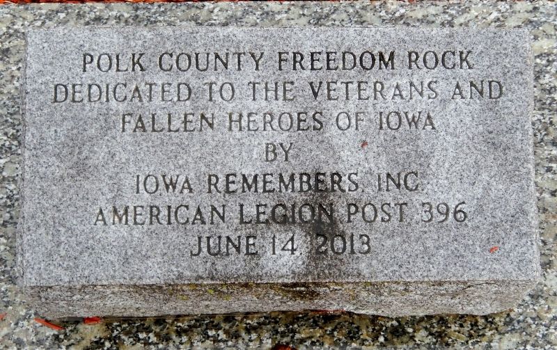 Polk County Freedom Rock Marker. Click for full size. Polk County Freedom Rock Marker image. Click for full size.