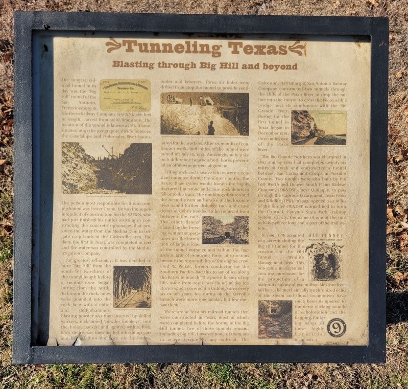 Tunneling Texas Marker. Click for full size. Tunneling Texas Marker image. Click for full size.
