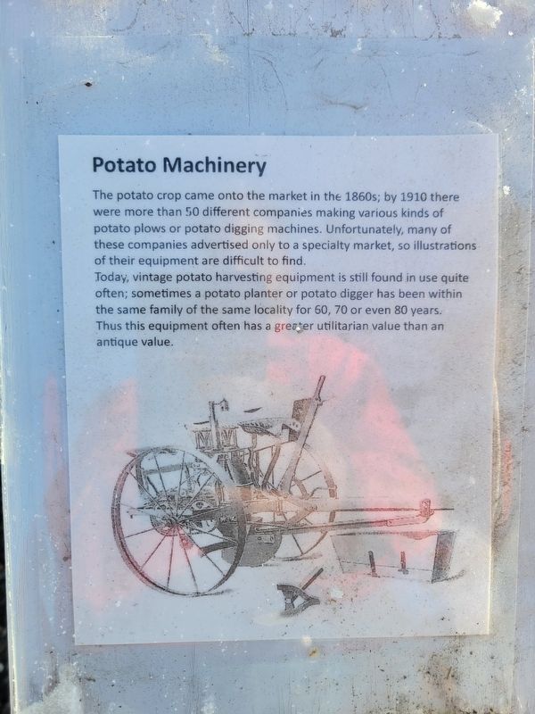 Potato Machinery Marker. Click for full size. Potato Machinery Marker image. Click for full size.
