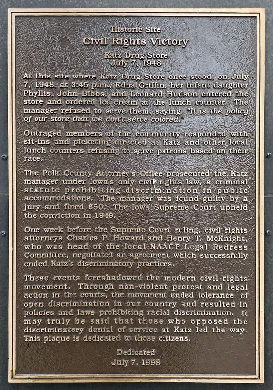 Civil Rights Victory Marker image. Click for full size.