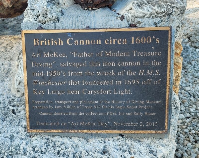 British Cannon circa 1600's Marker image. Click for full size.