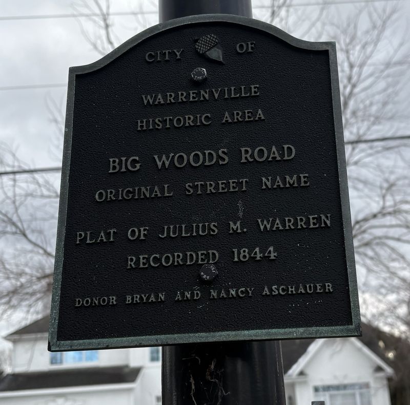 Big Woods Road Marker. Click for full size. Big Woods Road Marker image. Click for full size.