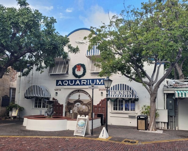 Key West Aquarium and Marker. Click for full size. Key West Aquarium and Marker image. Click for full size.