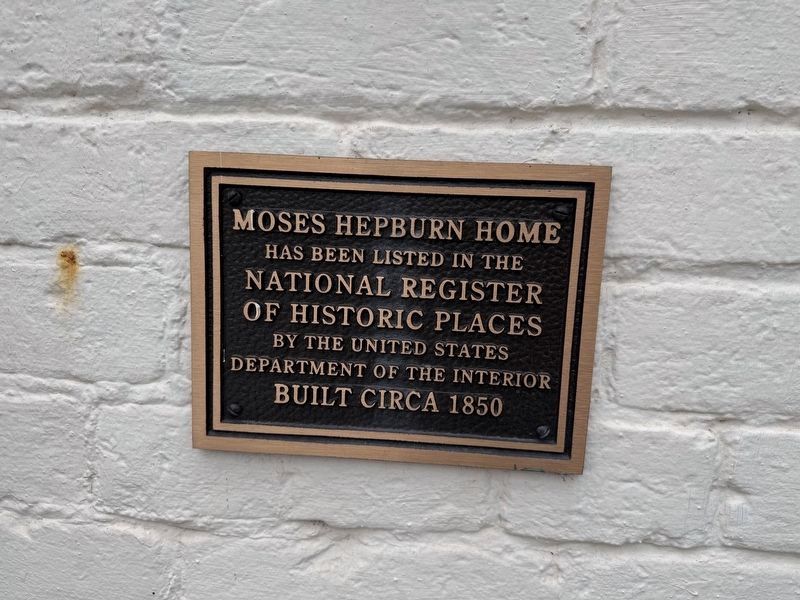Moses Hepburn Home Marker image. Click for full size.