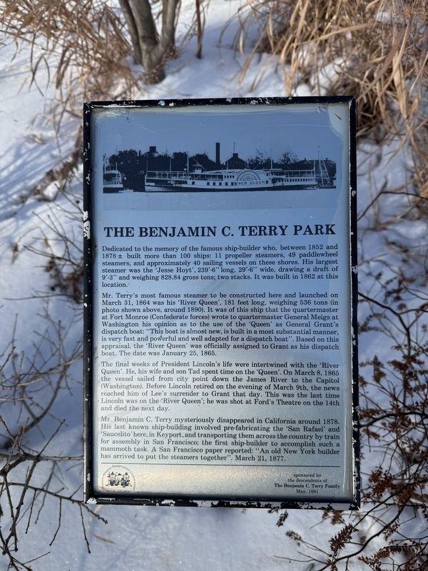 The Benjamin C. Terry Park Marker. Click for full size. The Benjamin C. Terry Park Marker image. Click for full size.
