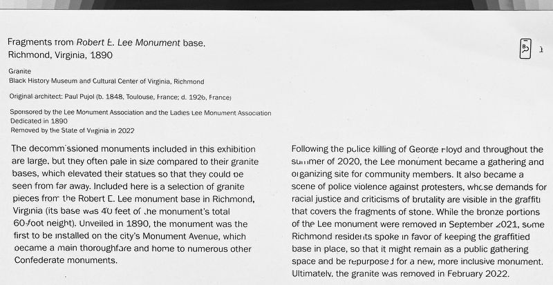 Museum Display Information image. Click for full size.