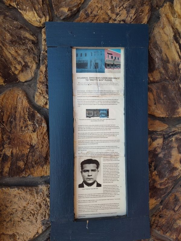 Sylvania, Ohio Bids Good Riddance To "Pretty Boy" Floyd Marker. Click for full size. Sylvania, Ohio Bids Good Riddance To "Pretty Boy" Floyd Marker image. Click for full size.