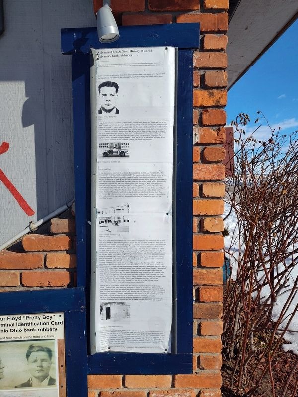 Sylvania-Then & Now: History of one of Sylvania's bank robberies Marker image. Click for full size.