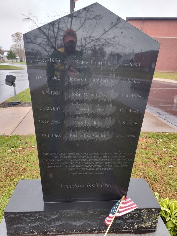 Goshen High School Warriors Vietnam Veterans Memorial image. Click for full size.