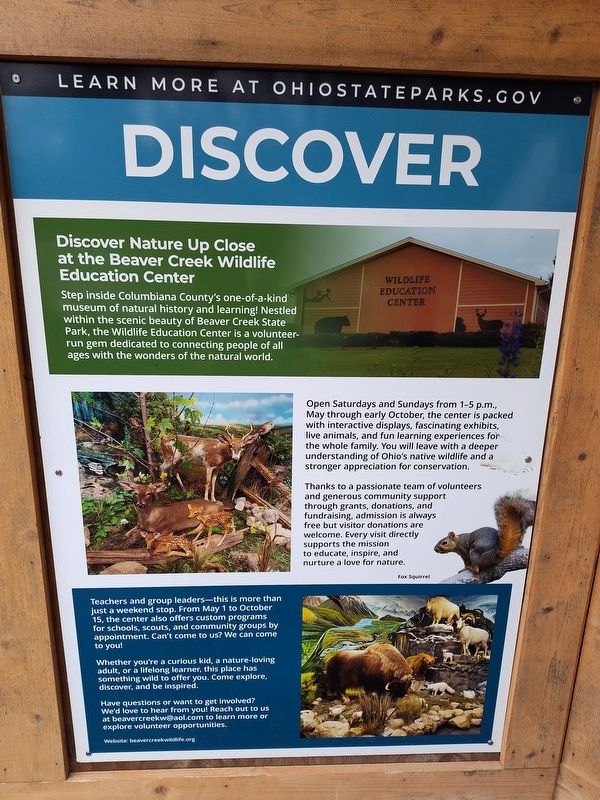 Beaver Creek State Park Marker image. Click for full size.