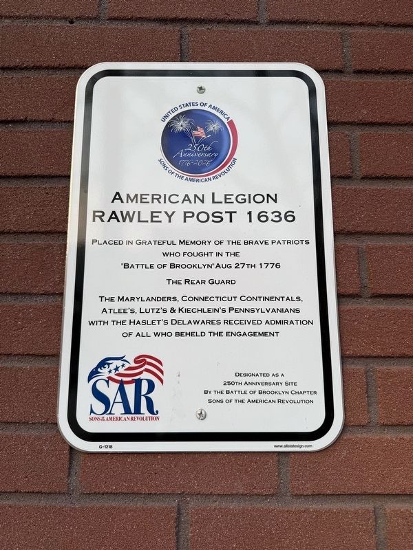 American Legion Rawley Post 1636 Marker. Click for full size. American Legion Rawley Post 1636 Marker image. Click for full size.