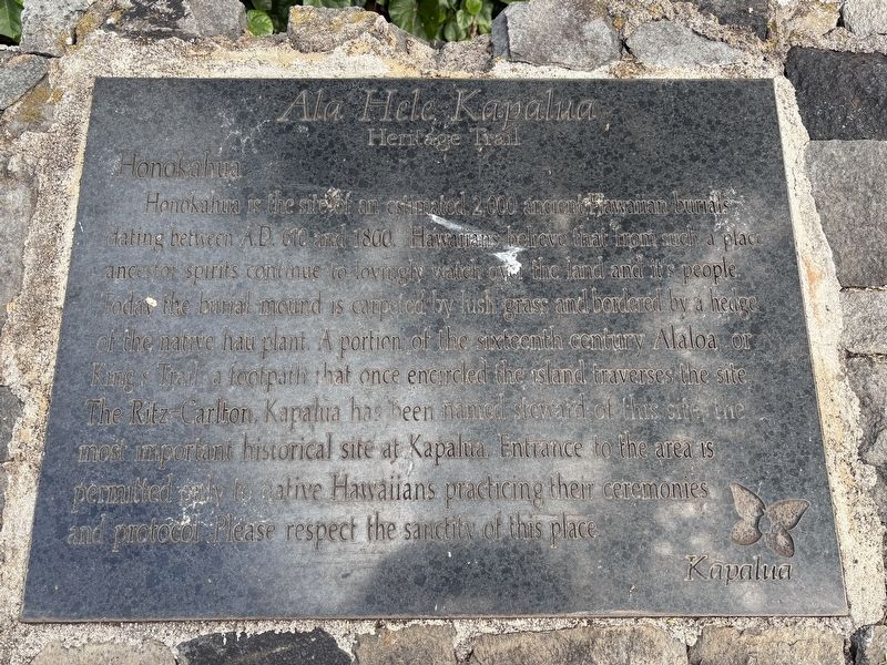 Honokahua Marker. Click for full size. Honokahua Marker image. Click for full size.