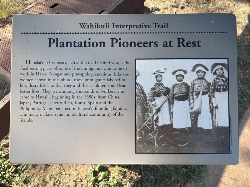 Plantation Pioneers at Rest Marker. Click for full size. Plantation Pioneers at Rest Marker image. Click for full size.