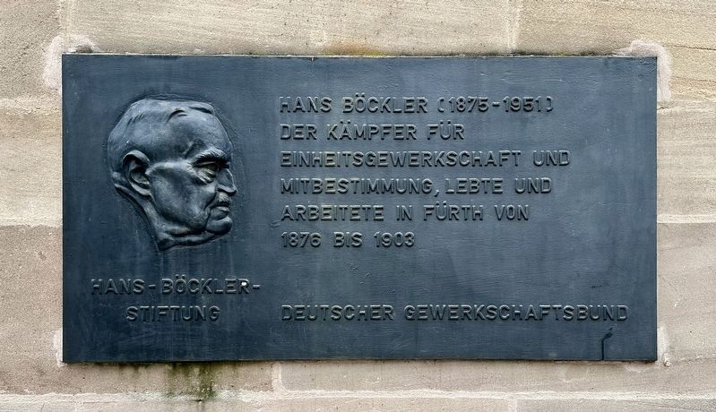 Hans Böckler (1875-1951) Marker. Click for full size. Hans Böckler (1875-1951) Marker image. Click for full size.