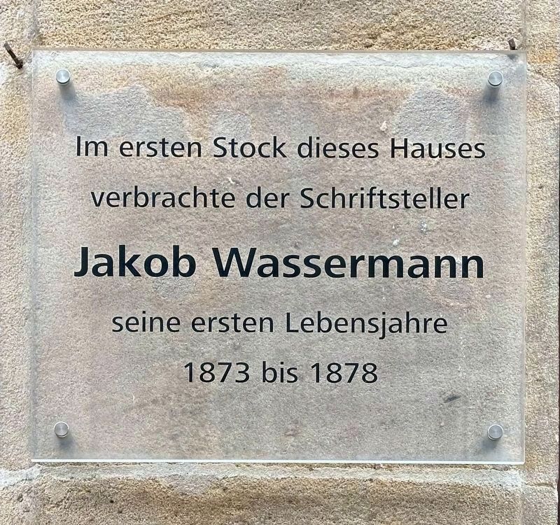 Jakob Wassermann Marker. Click for full size. Jakob Wassermann Marker image. Click for full size.