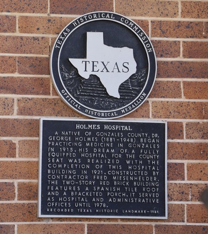 Holmes Hospital Marker image. Click for full size.