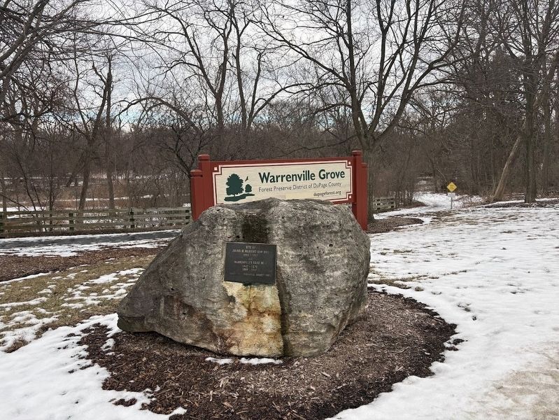 Site of Julius M. Warren�s Saw Mill and Warrenville�s Grist Mill Marker image. Click for full size.