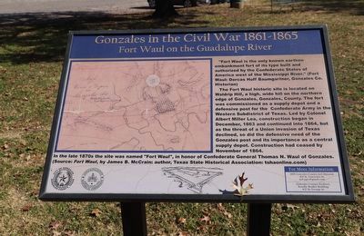 Fort Waul on the Guadalupe River Marker image. Click for full size.