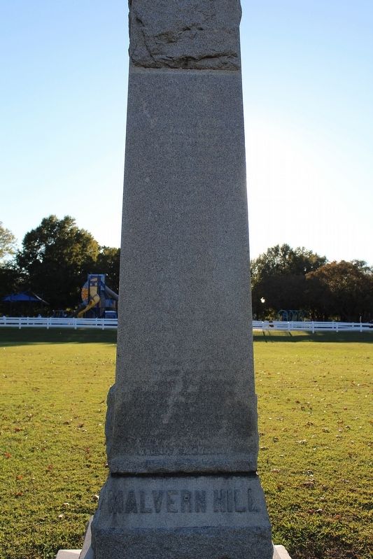 Portsmouth Light Artillery Monument, Malvern Hill Face. Click for full size. Portsmouth Light Artillery Monument, Malvern Hill Face image. Click for full size.