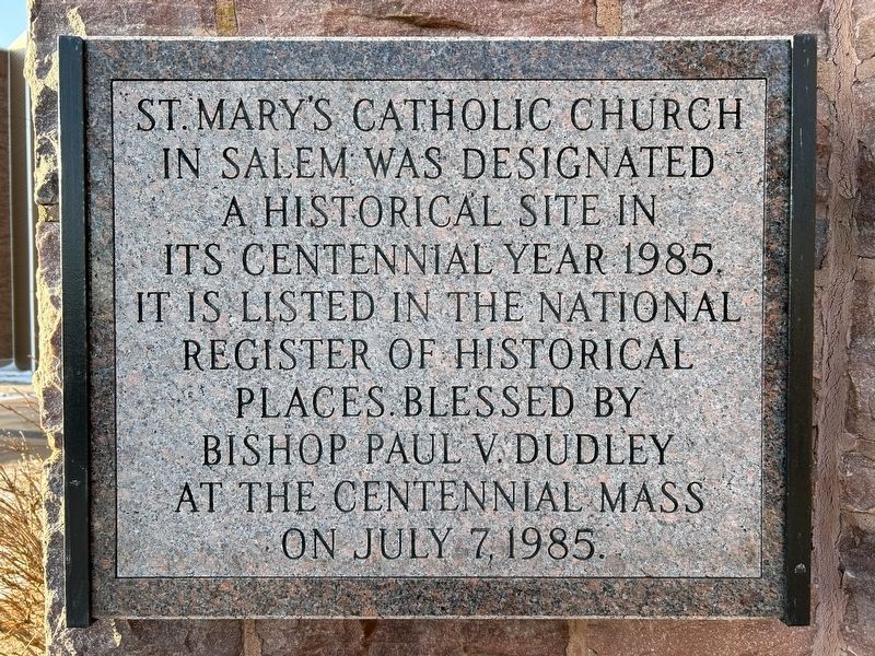 St. Mary's Catholic Church Marker image. Click for full size.