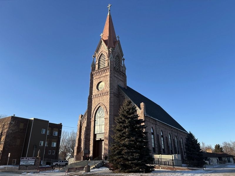 St. Mary's Catholic Church & Marker image. Click for full size.