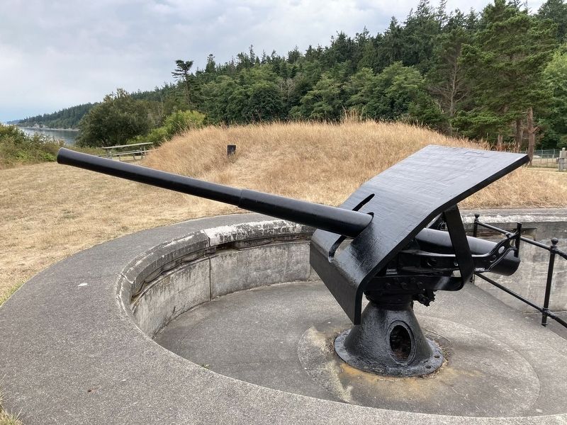 3-inch Coastal Defense Gun at Fort Flagler, Washington. Click for full size. 3-inch Coastal Defense Gun at Fort Flagler, Washington image. Click for full size.