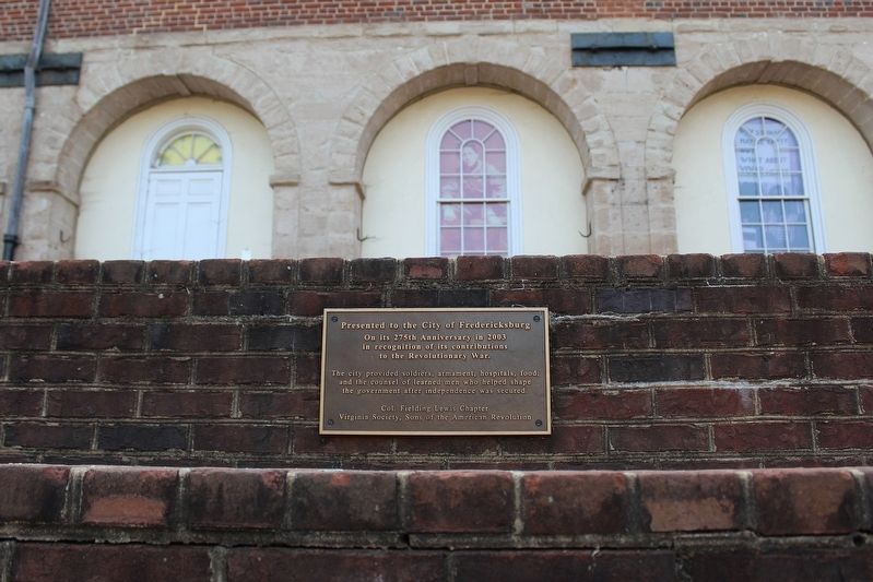 Presented to the City of Fredericksburg Marker image. Click for full size.