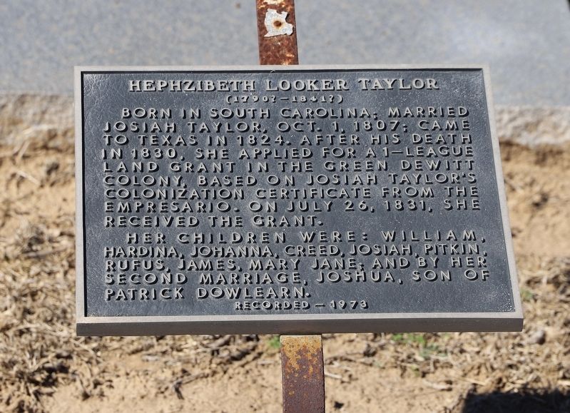 Hephzibeth Looker Taylor Marker image. Click for full size.