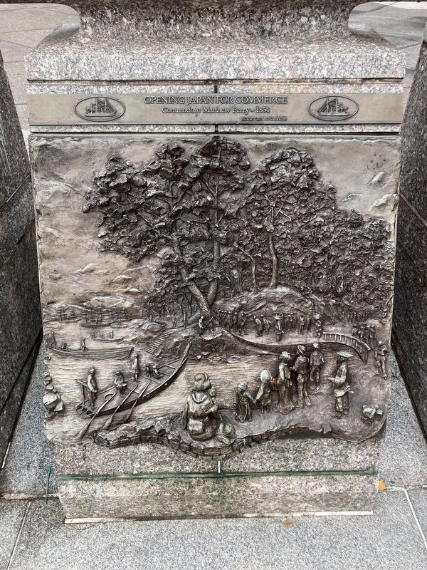 'Opening Japan for Commerce' Relief Carving image. Click for full size.