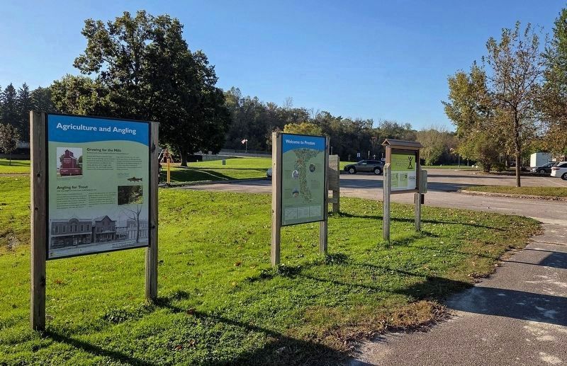 Welcome to Preston Marker (center) at Preston's Root River Trailhead. Click for full size. Welcome to Preston Marker (center) at Preston's Root River Trailhead image. Click for full size.
