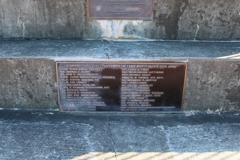 Founders of the Portsmouth Flag Associates Tablet image. Click for full size.