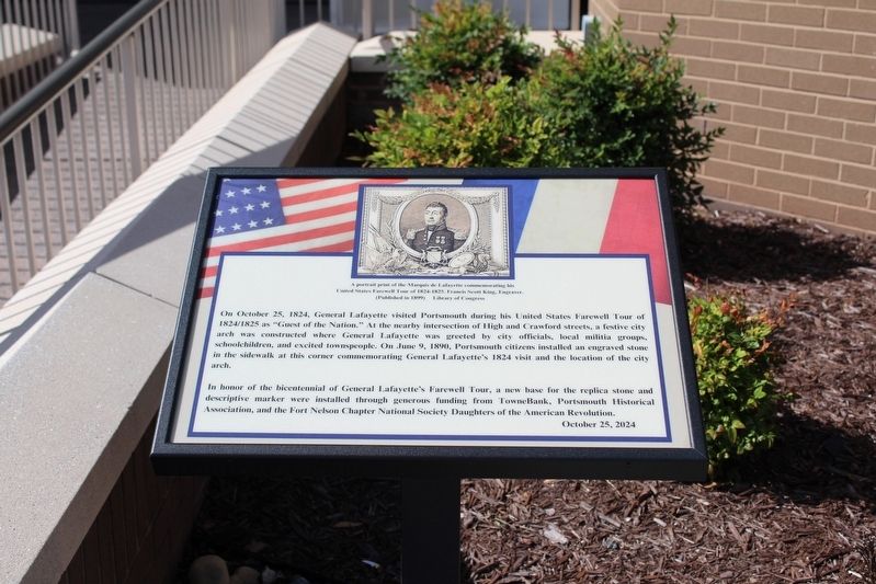 Commemorating the Visit of Lafayette Marker image. Click for full size.
