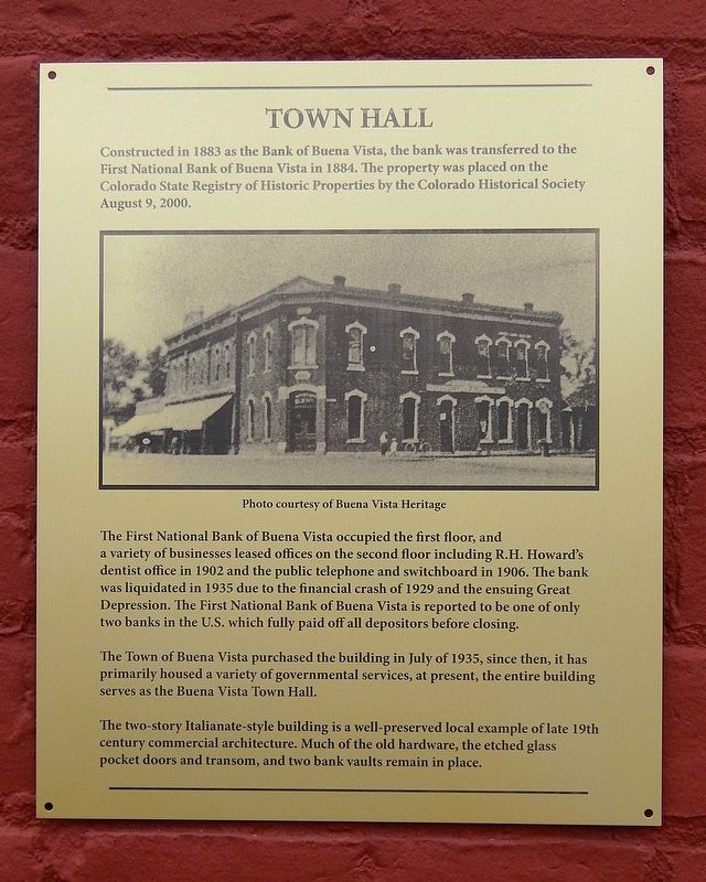 Town Hall Marker. Click for full size. Town Hall Marker image. Click for full size.