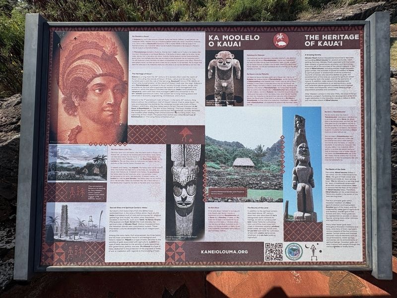 Ka Moolelo O Kauai or The Heritage of Kaua'i Marker image. Click for full size.