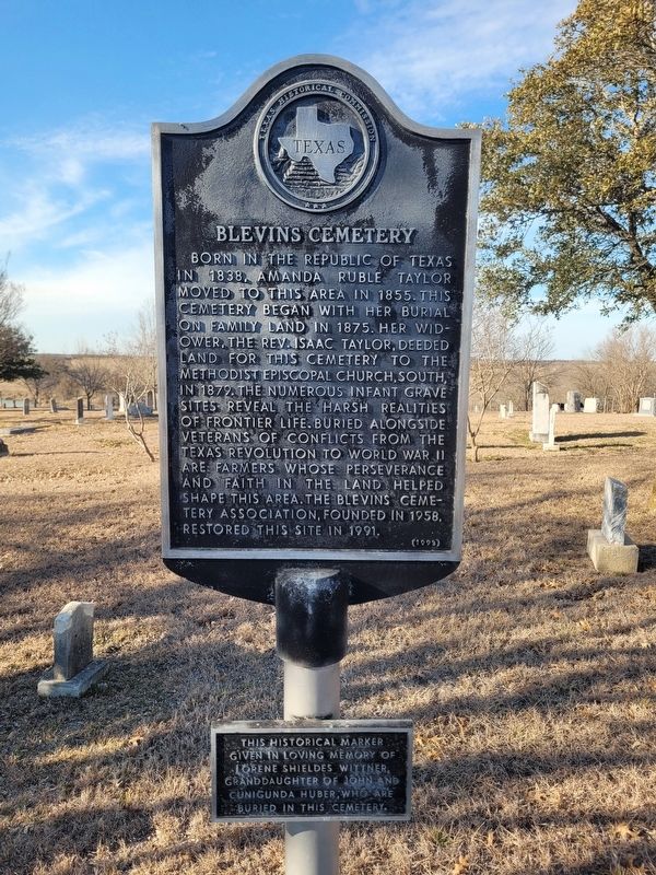 Blevins Cemetery Marker image. Click for full size.