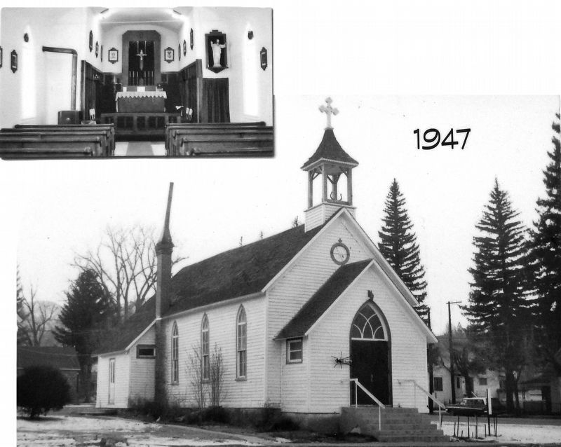 Marker detail: St. Rose of Lima Catholic Church, 1947 image. Click for more information.