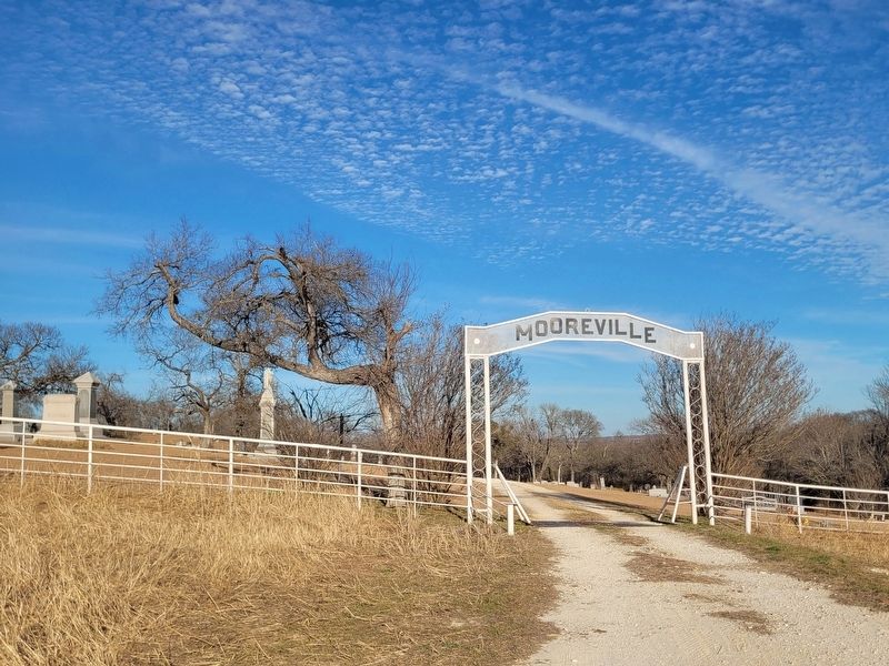 Mooreville Cemetery Marker. Click for full size. Mooreville Cemetery Marker image. Click for full size.