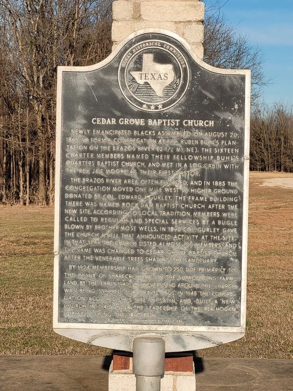 Cedar Grove Baptist Church Marker image. Click for full size.