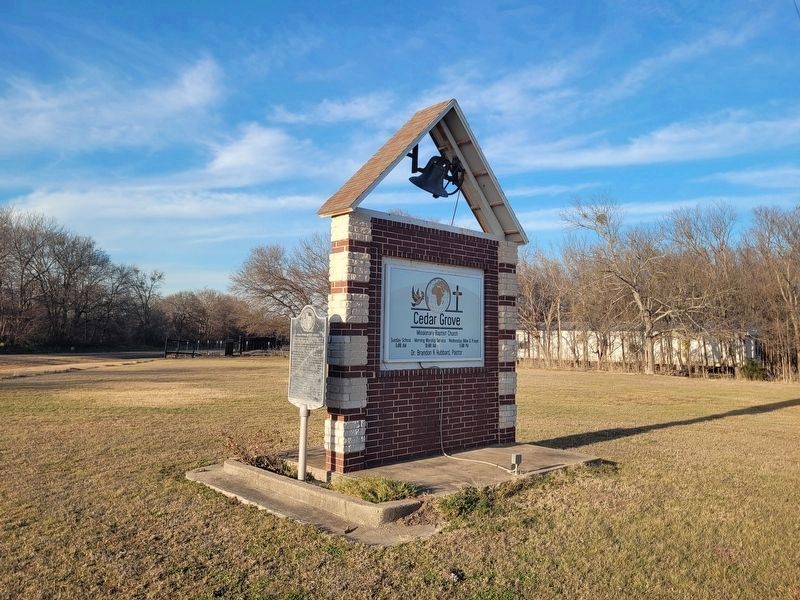 Cedar Grove Baptist Church Marker image. Click for full size.
